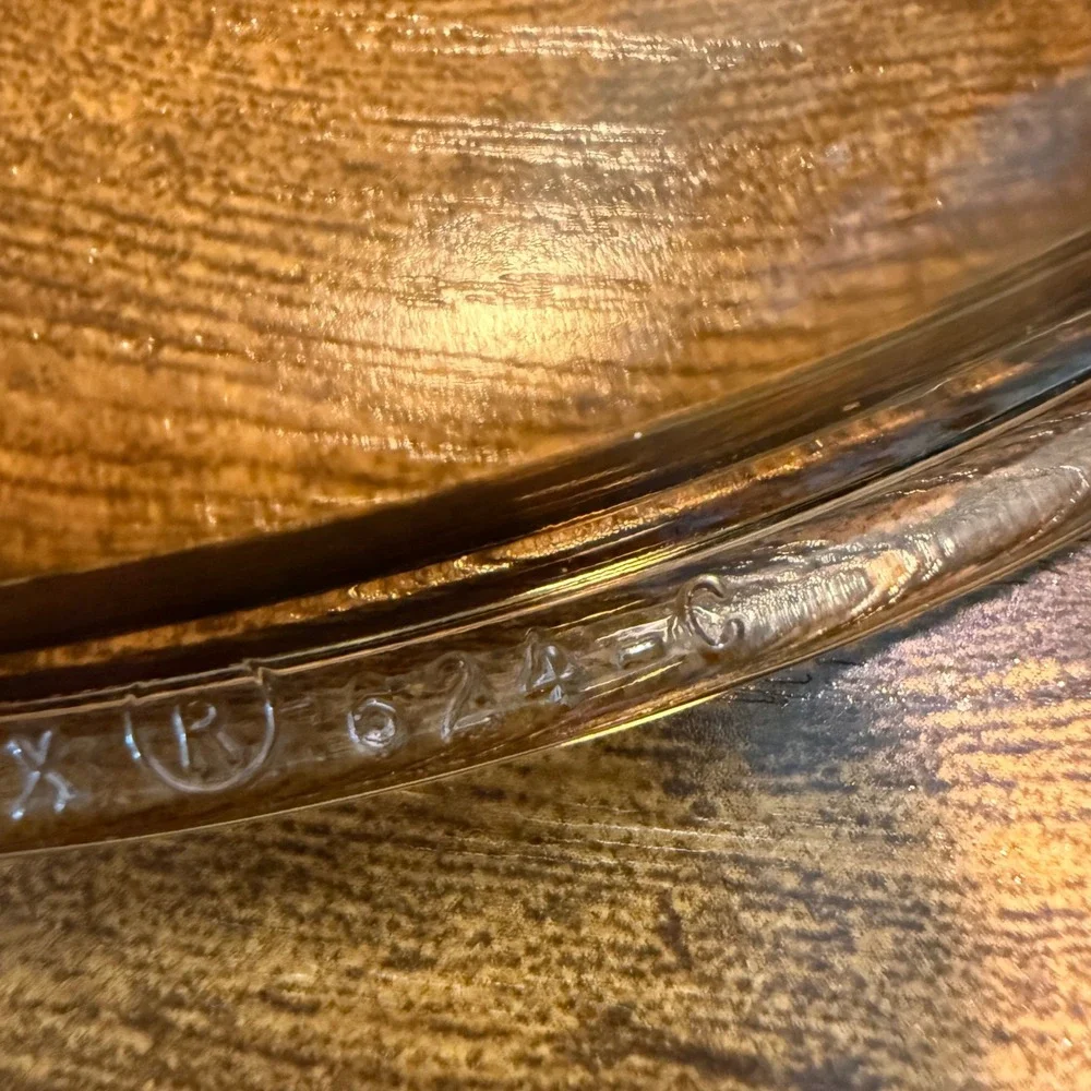 Vtg Pyrex Visions Amber Glass Lid 8.5
